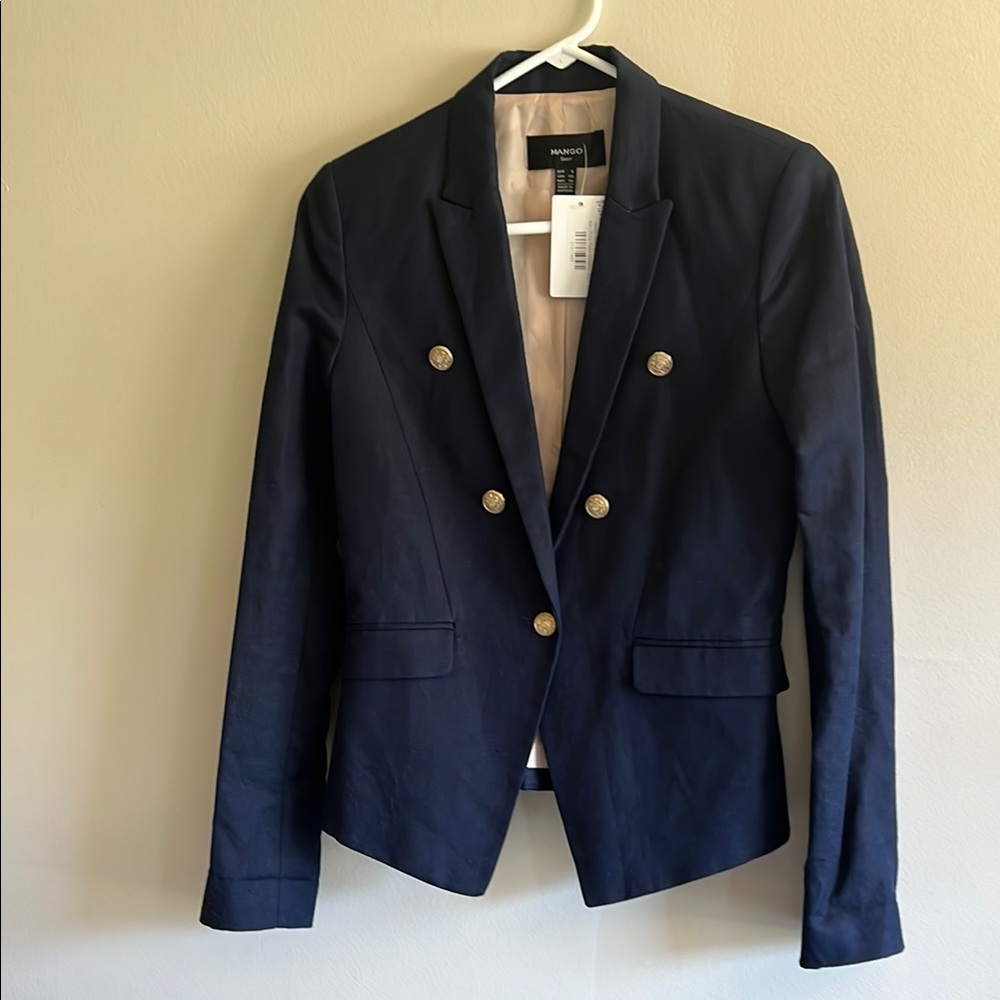 Navy Blazer with Gold Buttons
